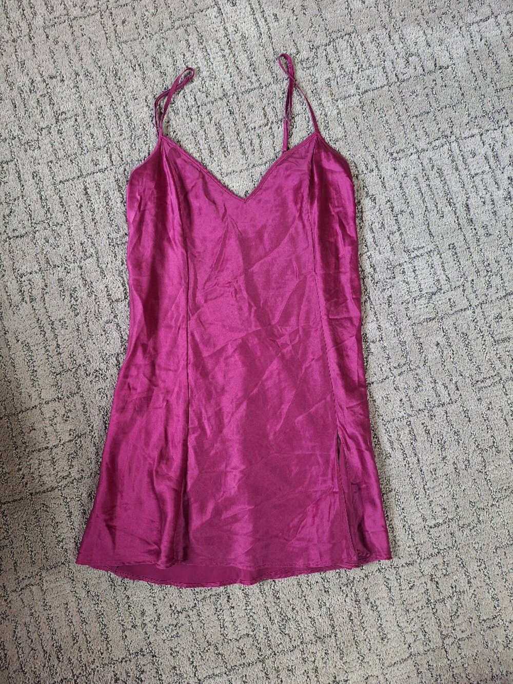 2000's Magenta Victoria's Secret Slip Dress